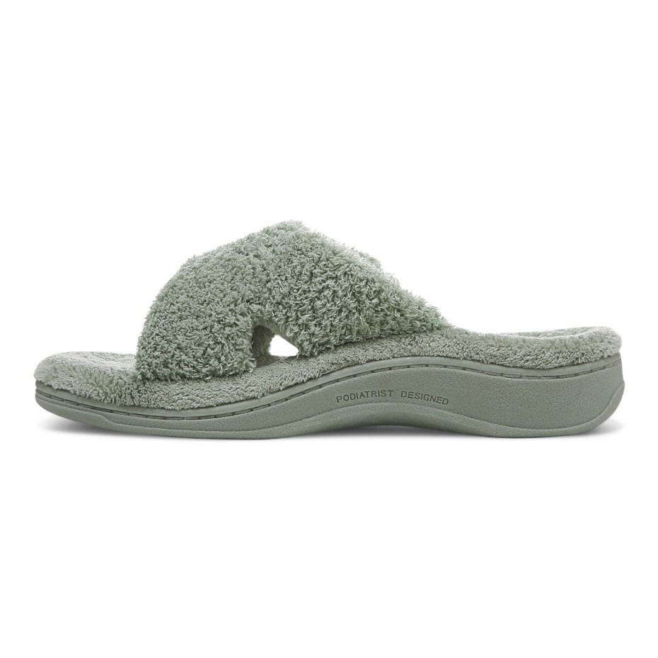 Albahaca Rizado Terry Relax Pantuflas Vionic