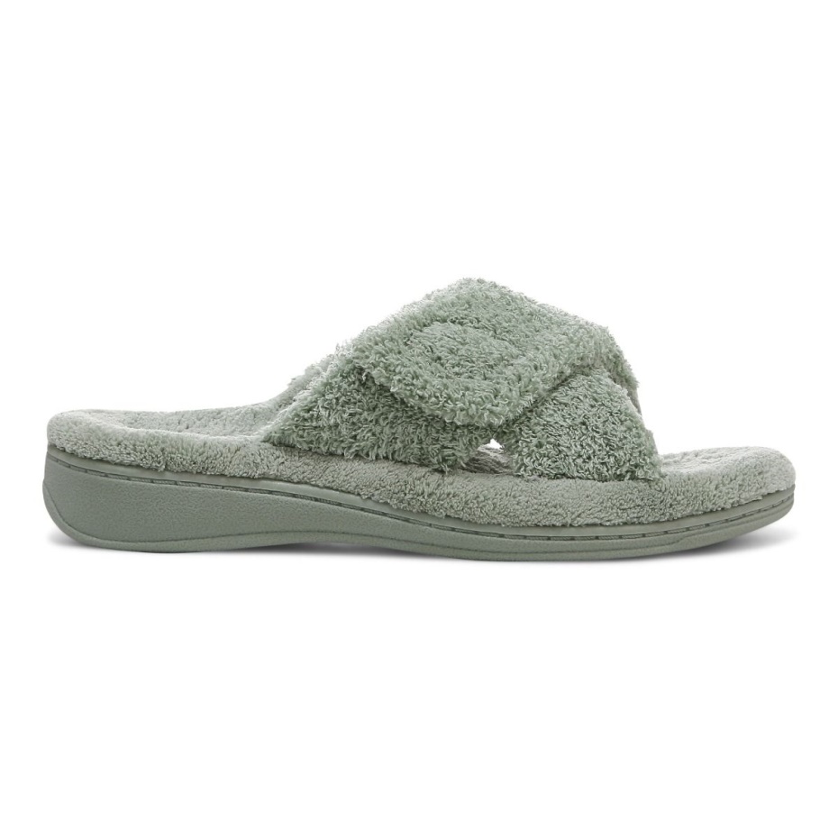 Albahaca Rizado Terry Relax Pantuflas Vionic
