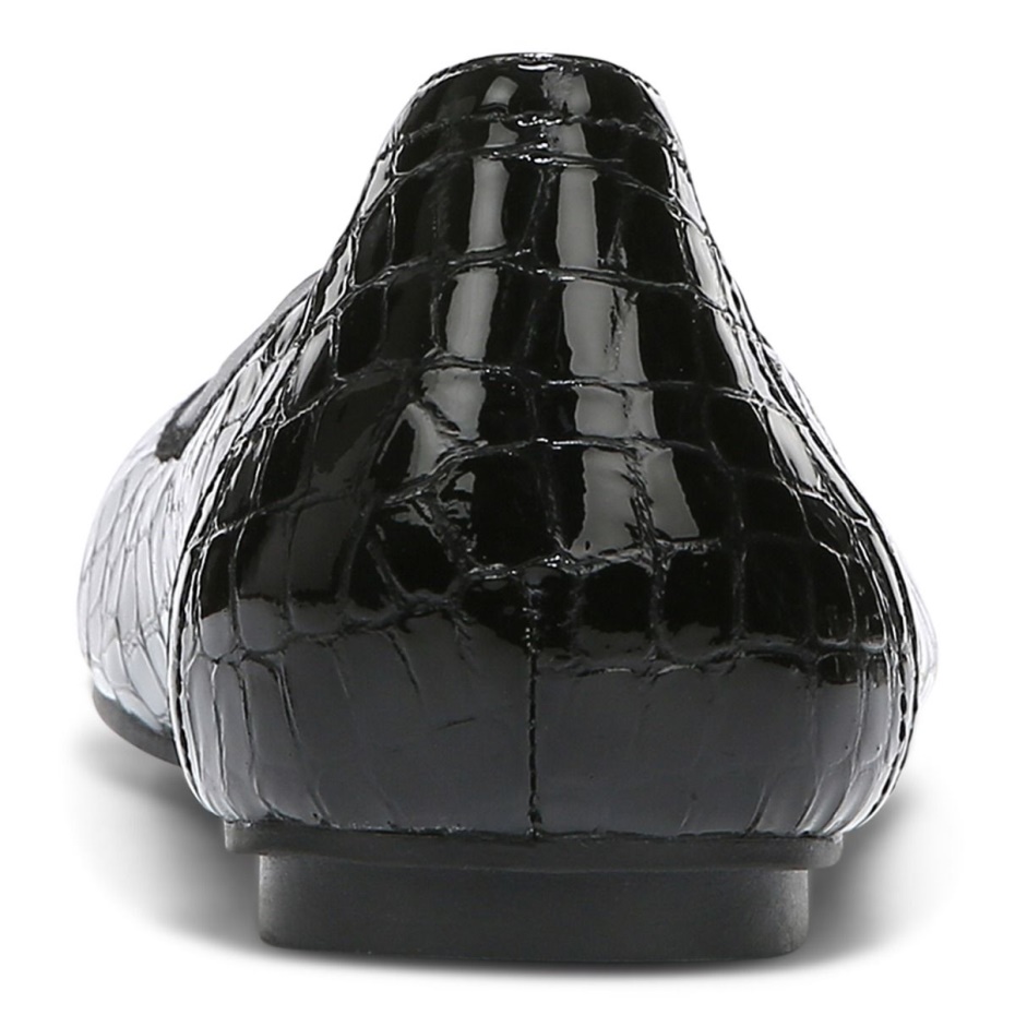 Bailarinas Caroll De Cocodrilo Negro Vionic