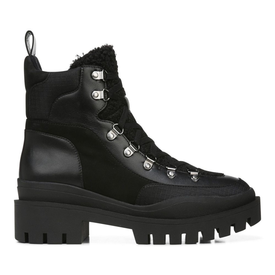 Bota Jaxen De Borrego De Cuero Negro Vionic