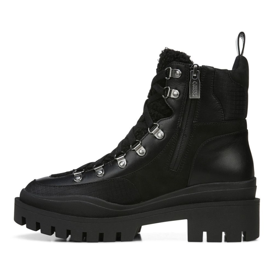 Bota Jaxen De Borrego De Cuero Negro Vionic