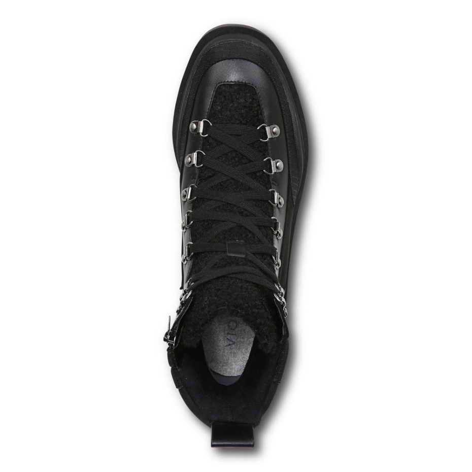 Bota Jaxen De Borrego De Cuero Negro Vionic