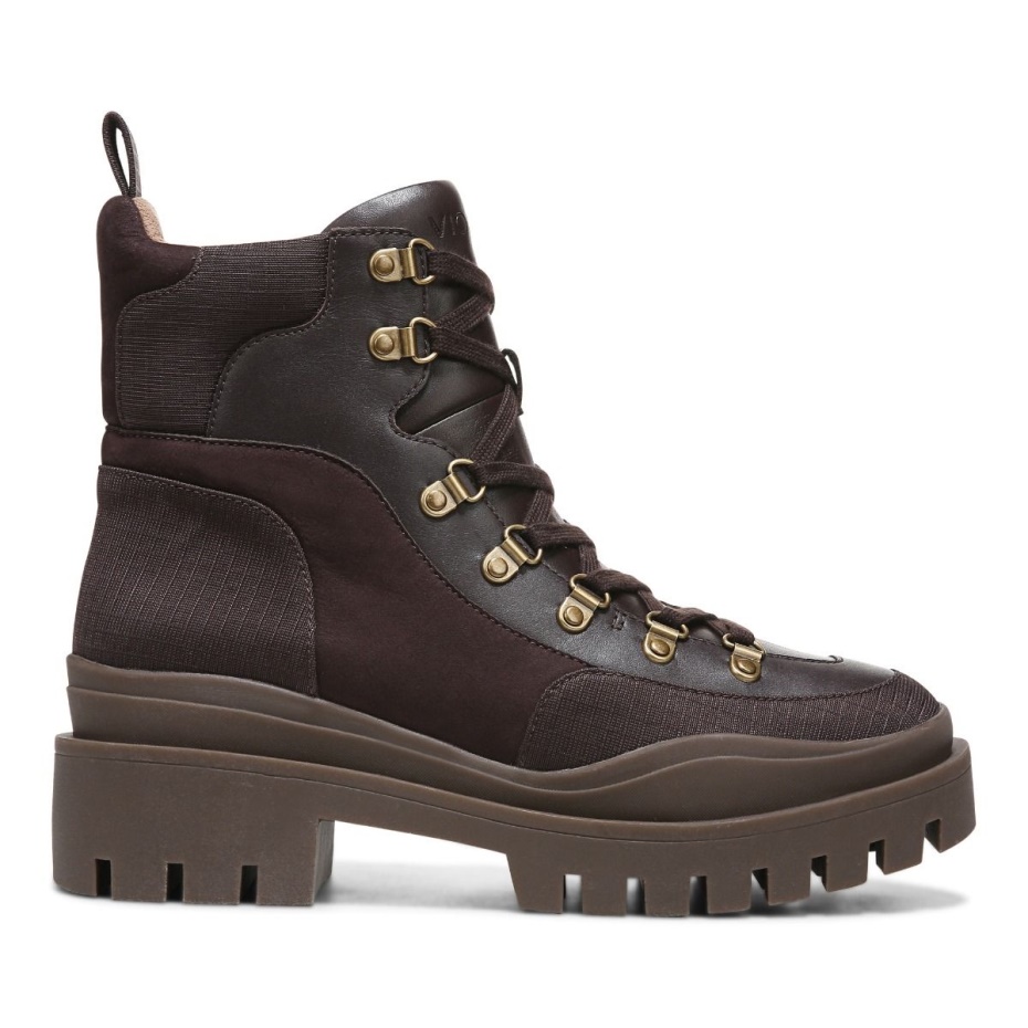 Bota Jaxen Vionic Chocolate Cuero Textil