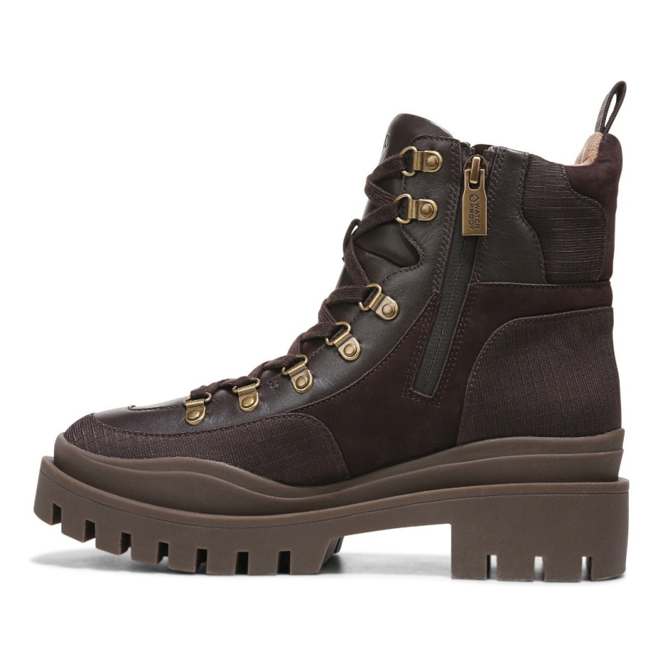 Bota Jaxen Vionic Chocolate Cuero Textil