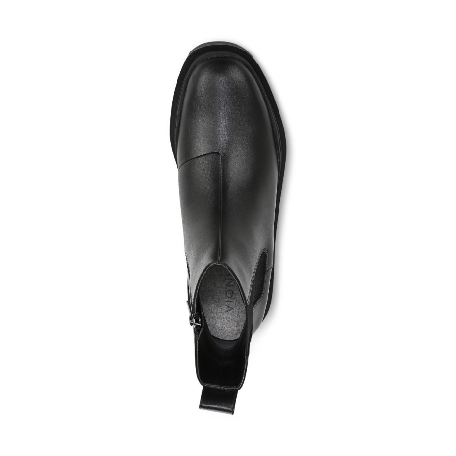 Bota Vionic Karsen De Cuero Negro