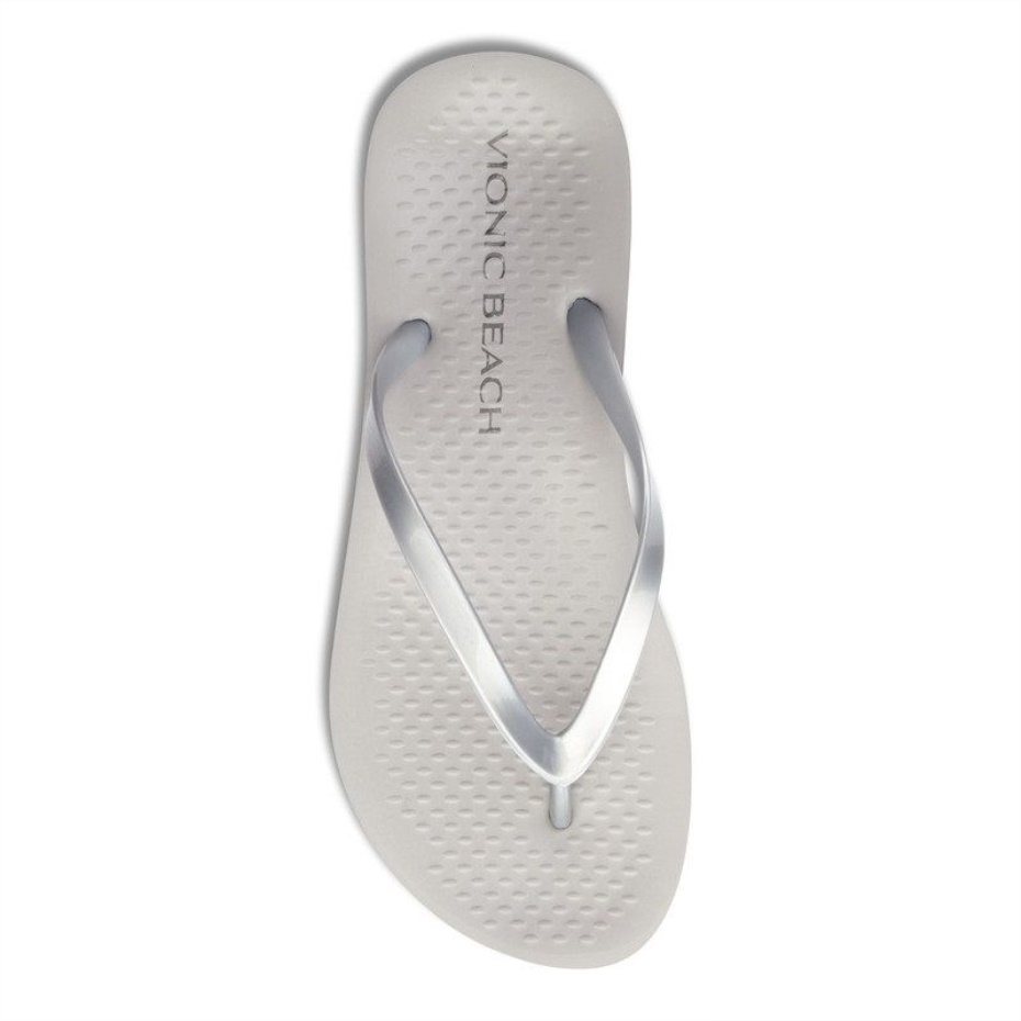 Chanclas Vionic Noosa Plateadas