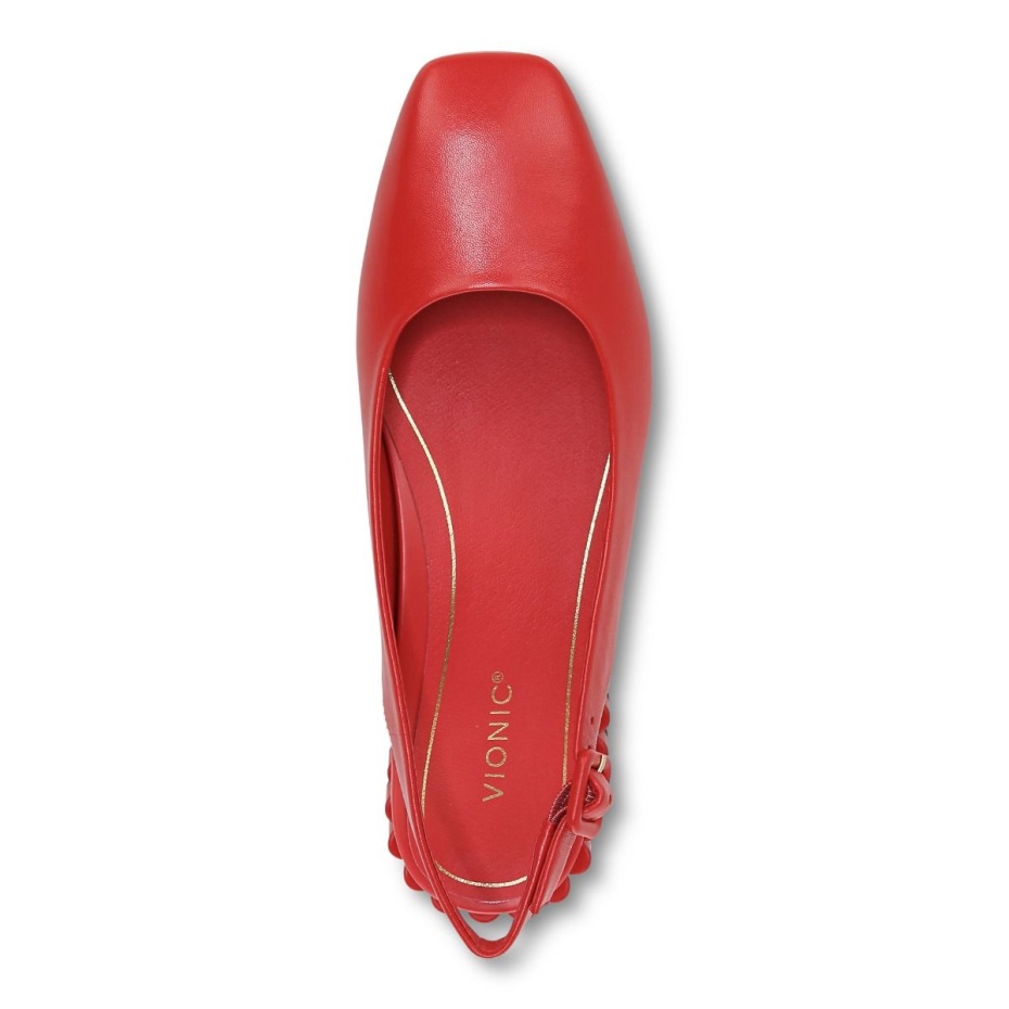 Delphine Slingback Plano Rojo Vionic