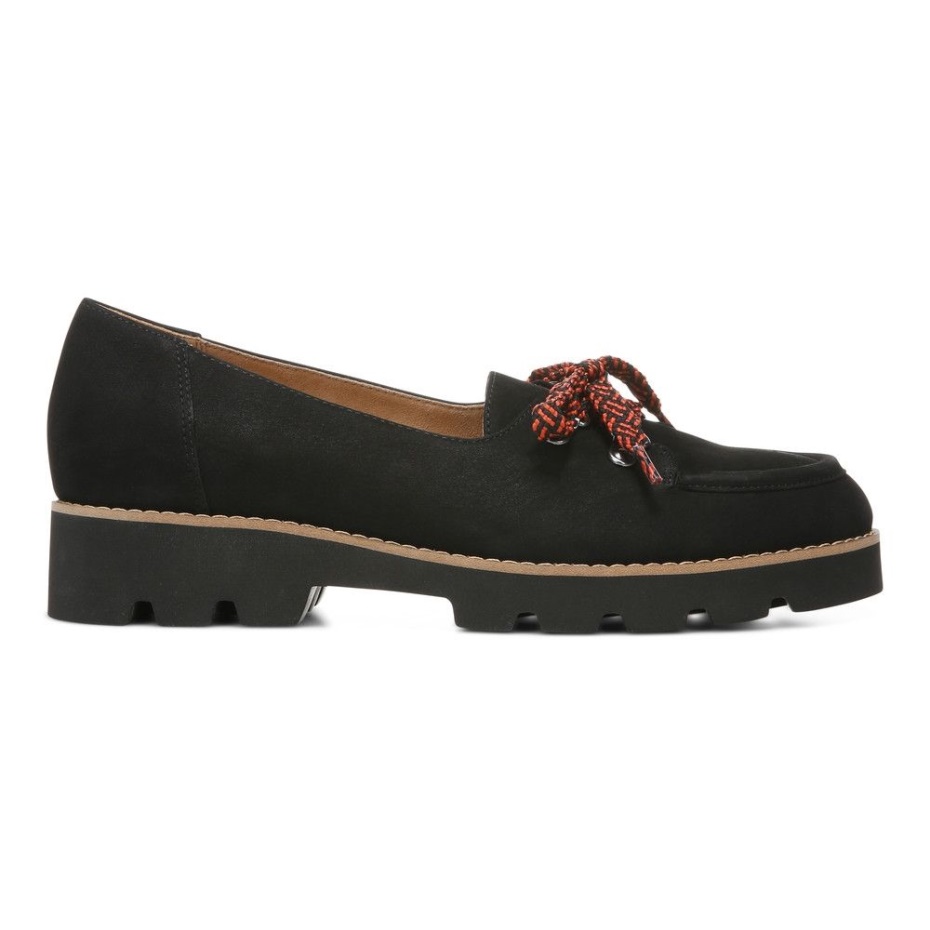 Mocasines Teagan Con Cordones Negro Vionic