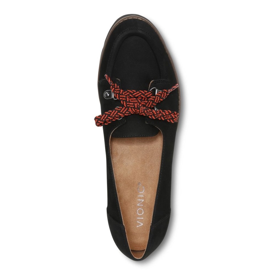 Mocasines Teagan Con Cordones Negro Vionic
