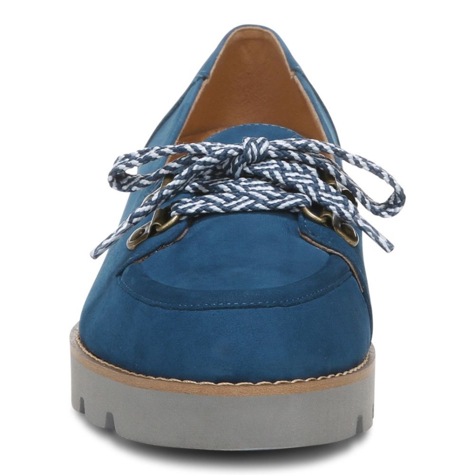 Mocasines Vionic Teagan Azul Oscuro Con Cordones