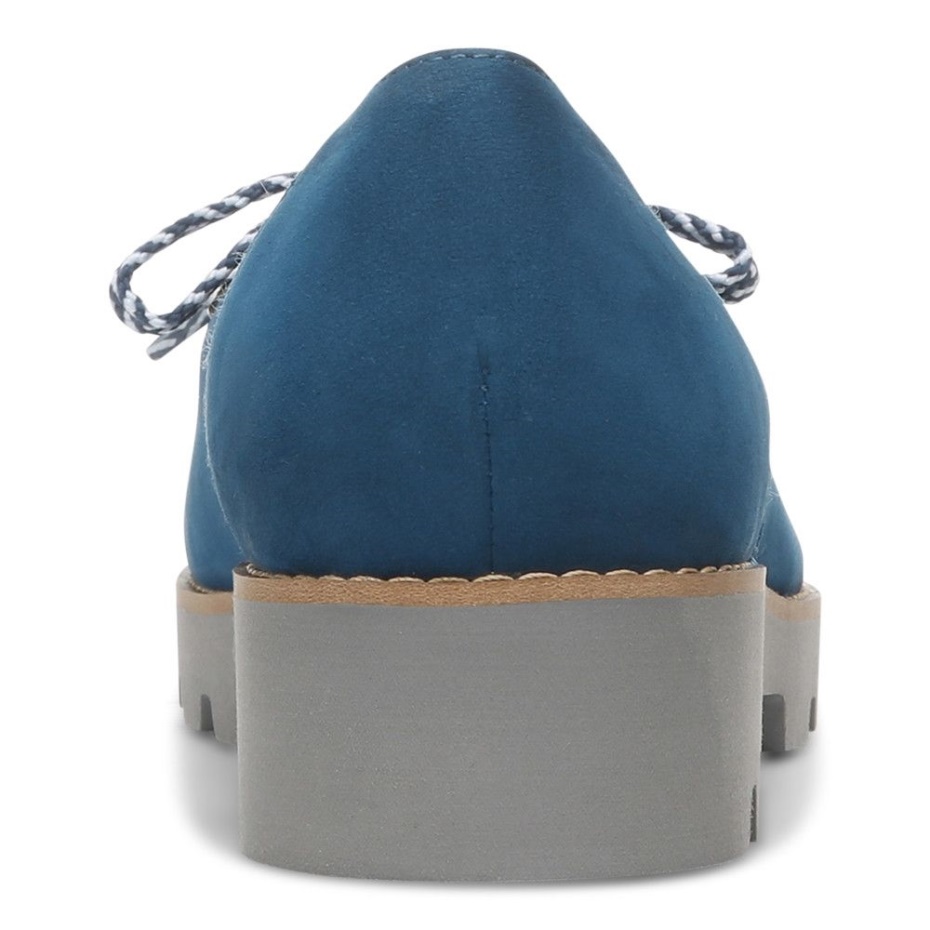 Mocasines Vionic Teagan Azul Oscuro Con Cordones