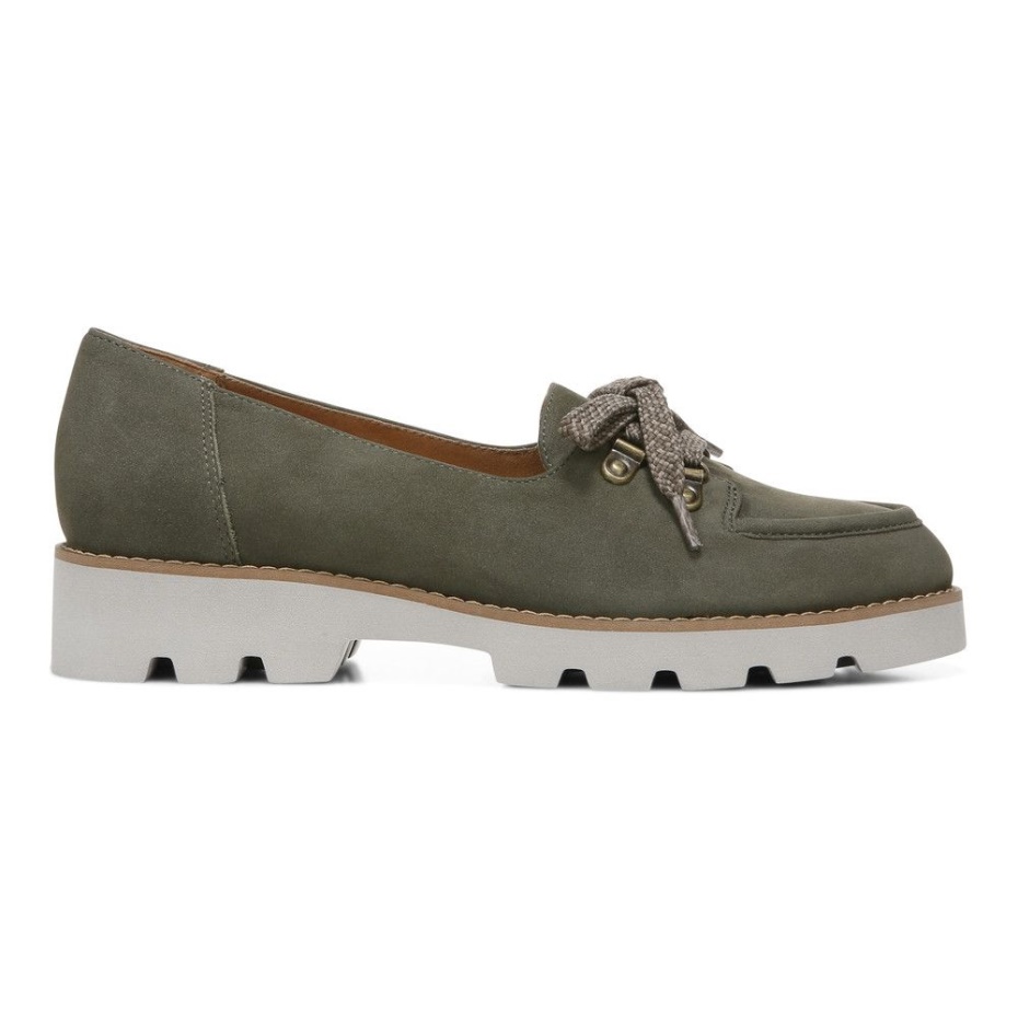 Mocasín Vionic Teagan Con Cordones Verde Oliva