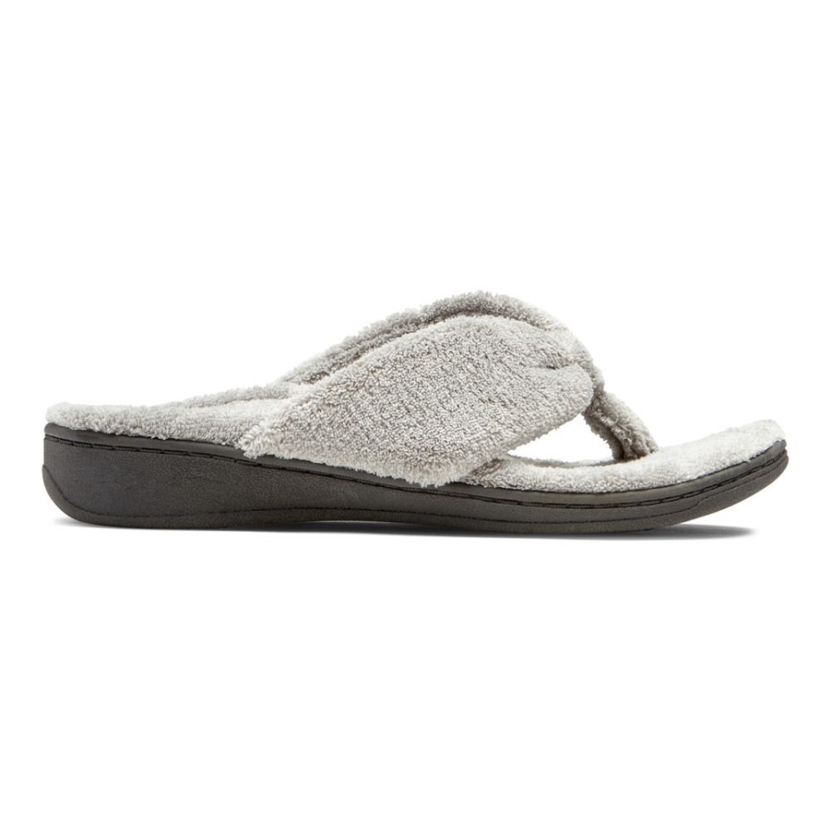 Pantufla Gris Claro Gracie Toe Post Vionic