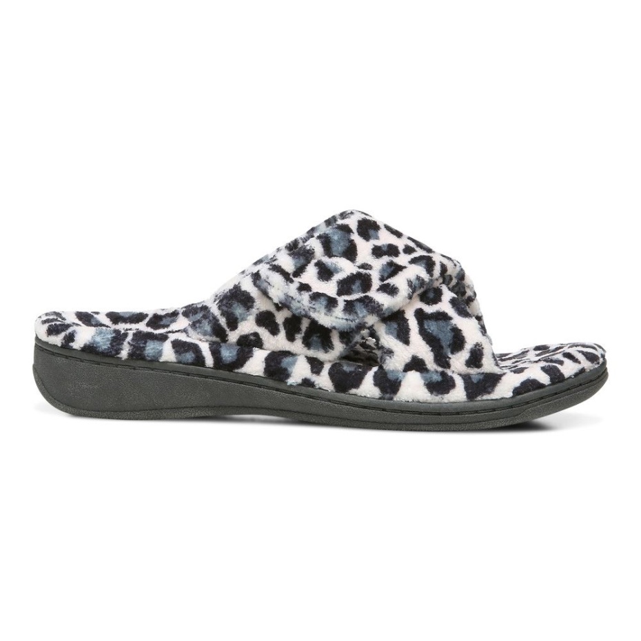Pantufla Relax Leopardo Crema Vionic