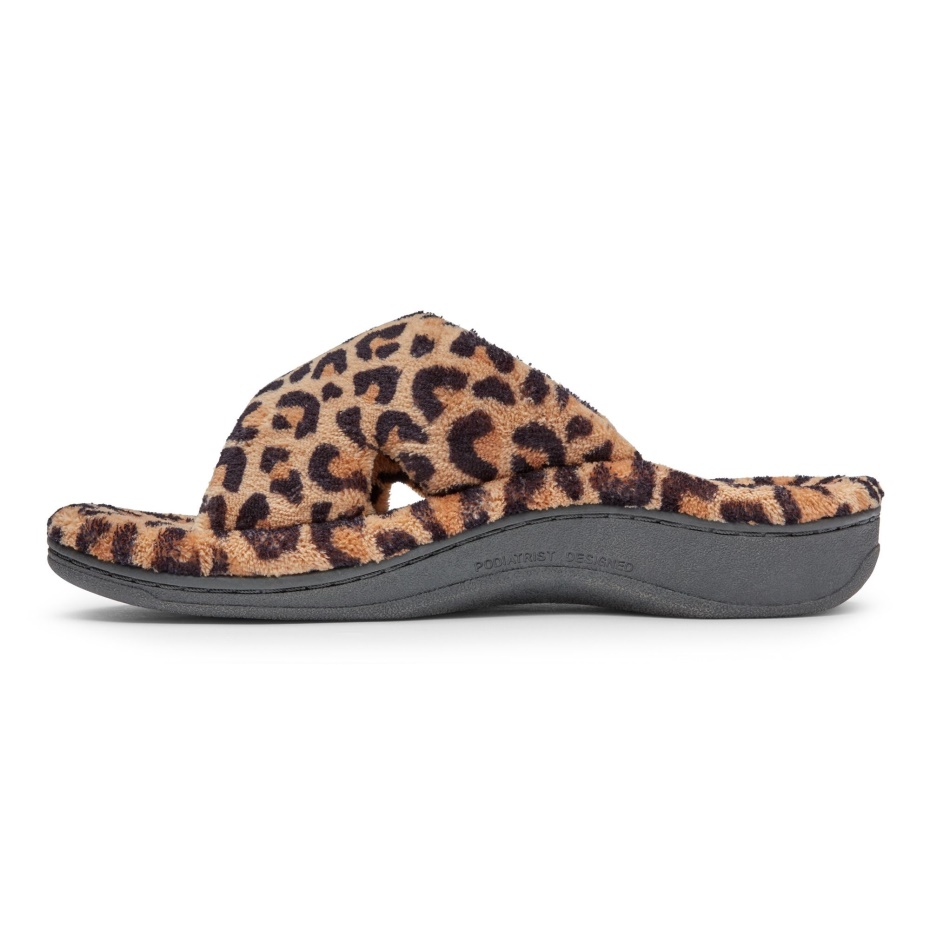 Pantufla Relax Vionic Leopardo Natural