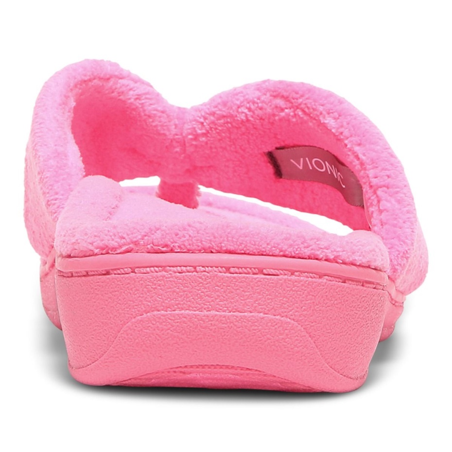 Pantufla Vionic Gracie Toe Post Rosa Eléctrico