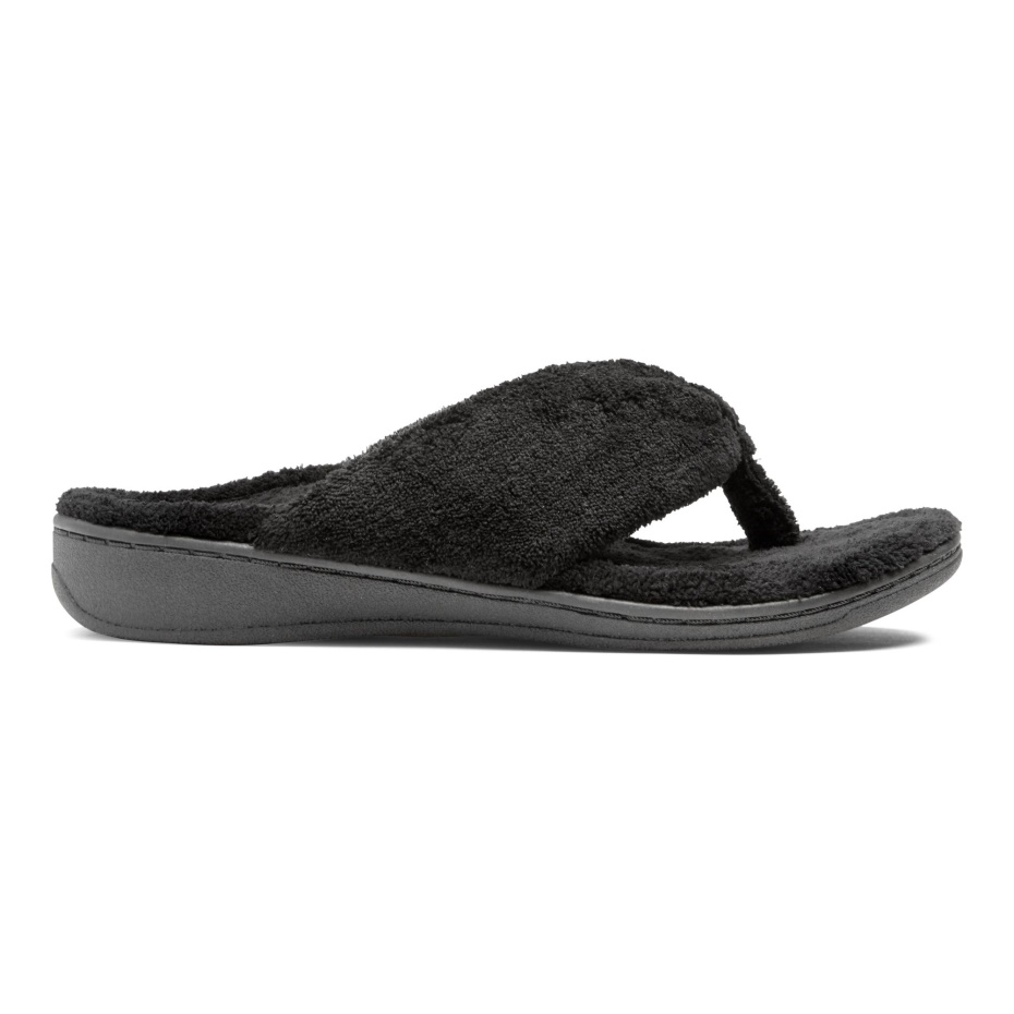 Pantufla Vionic Negra Con Puntera Gracie
