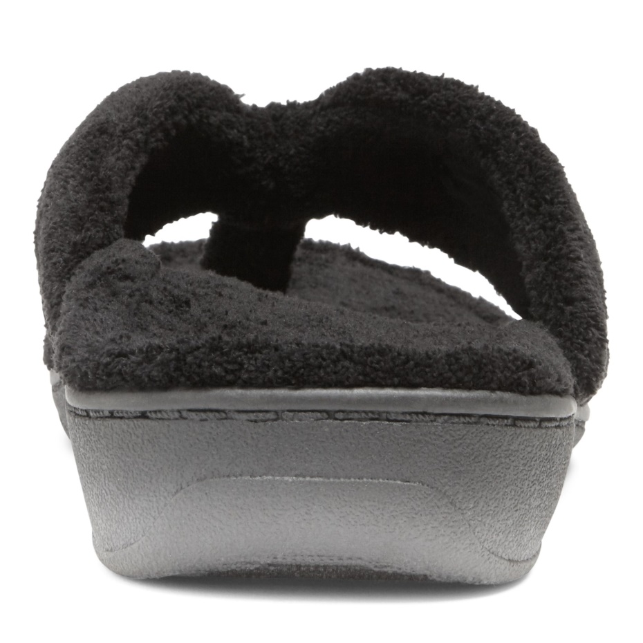 Pantufla Vionic Negra Con Puntera Gracie