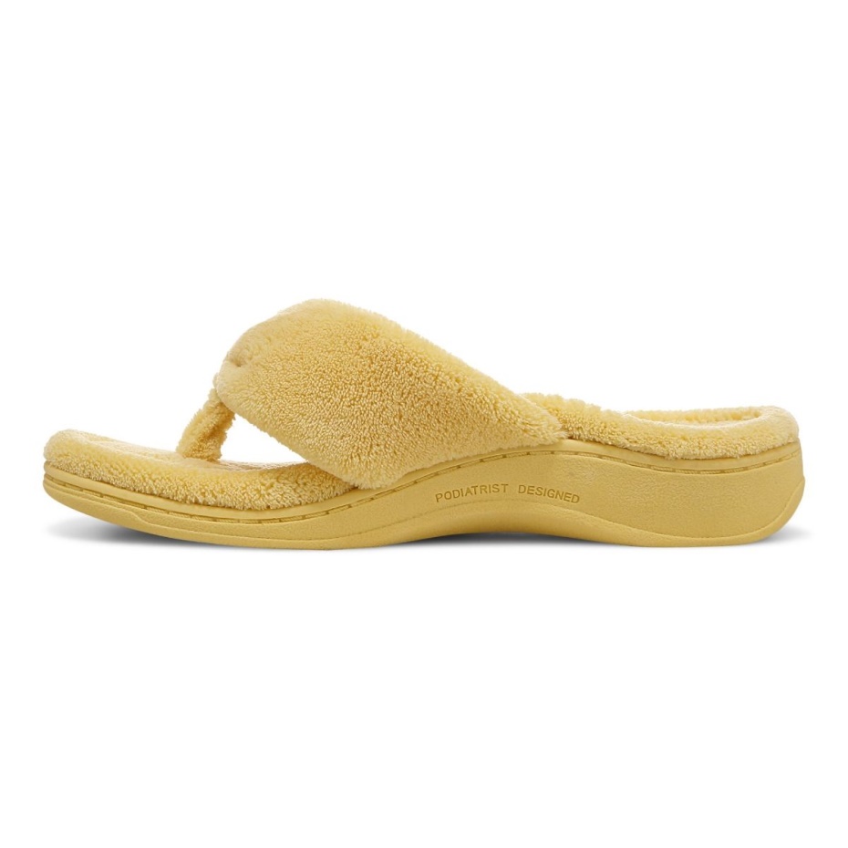 Pantuflas Gracie Toe Post Vionic Gold Cream