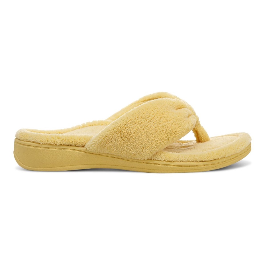 Pantuflas Gracie Toe Post Vionic Gold Cream