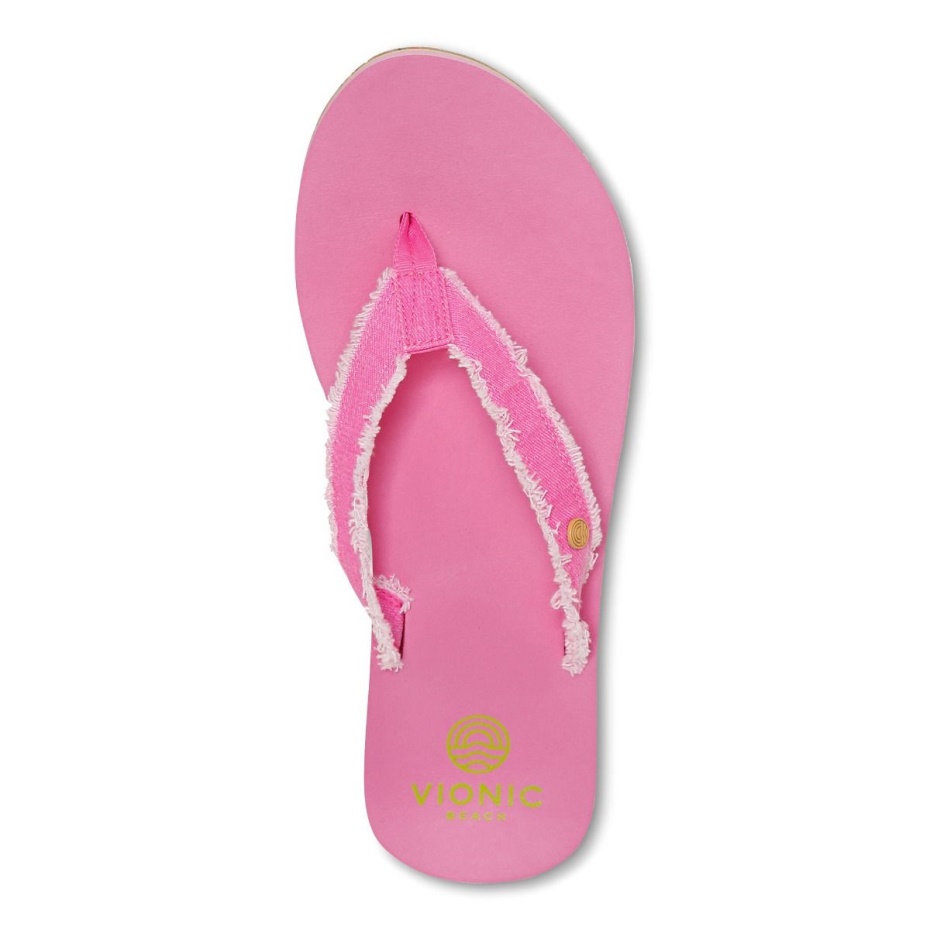 Playa Vionic Unwind Toe Post Sandalia Bubblegum