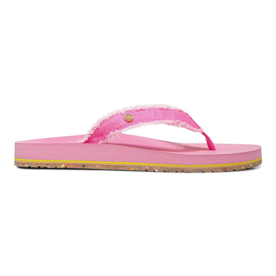 Playa Vionic Unwind Toe Post Sandalia Bubblegum