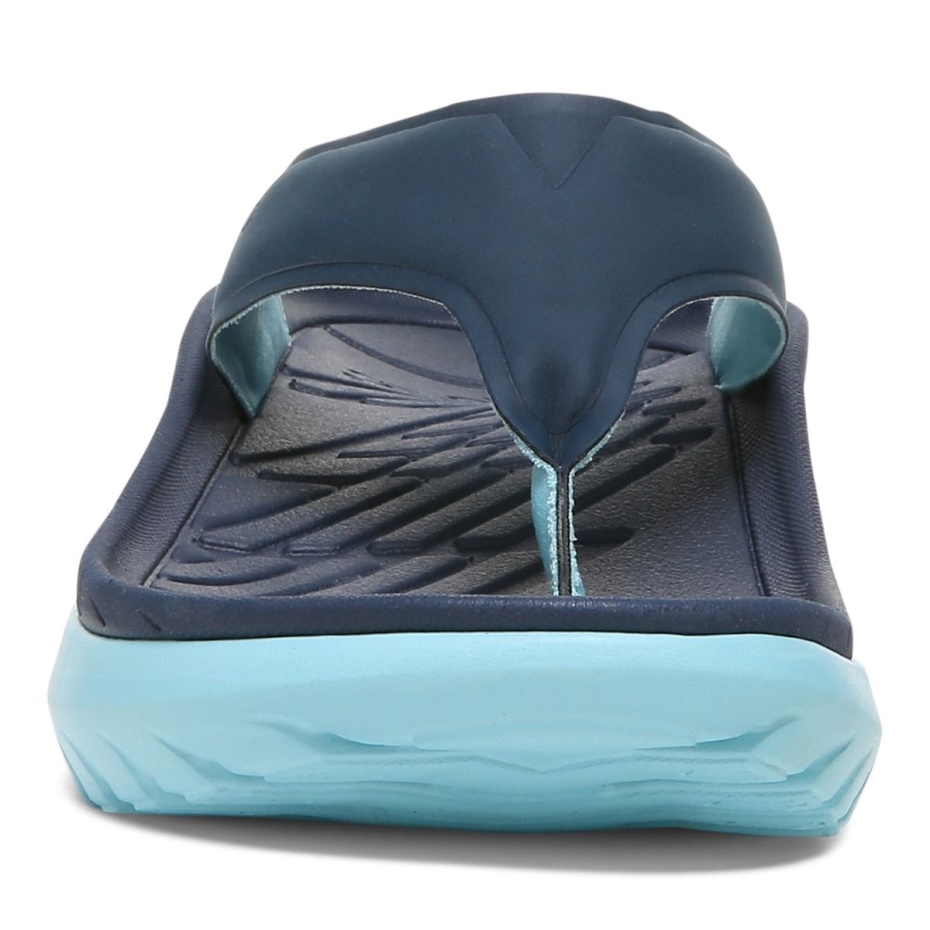 Restaurar Todo Género Recuperación Sandalia Azul Marino Porcelana Vionic