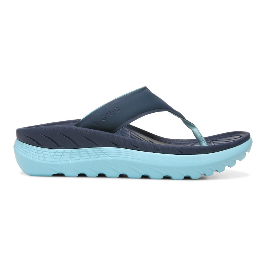 Sandalia De Recuperación De Restauración De Porcelana Azul Marino Vionic