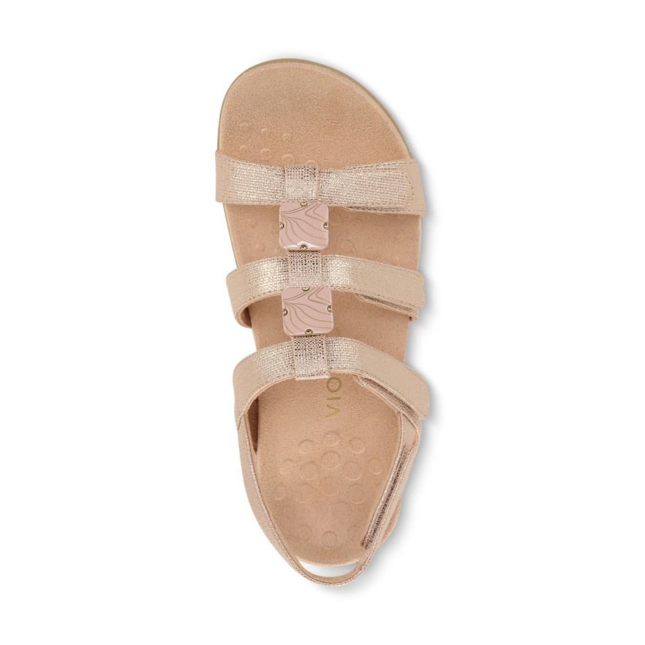 Sandalia Rose Vionic ámbar Ajustable