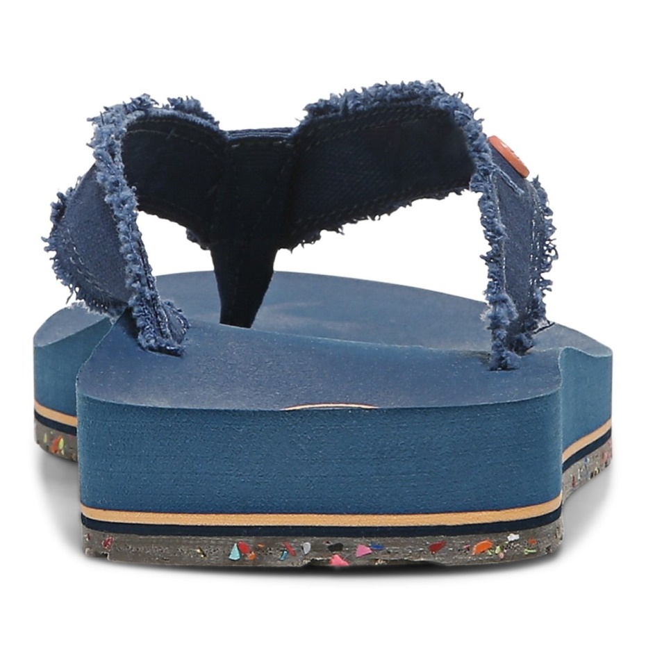 Sandalia Vionic Azul Marino Playa Relajarse Con Puntera