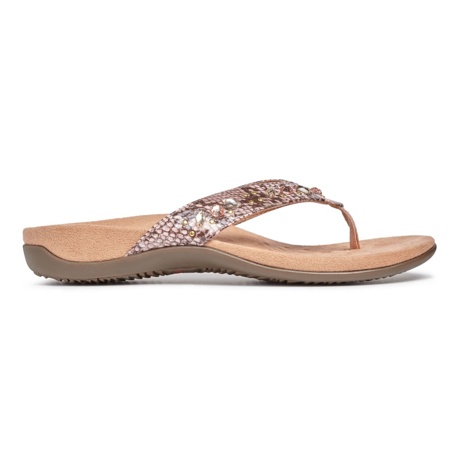 Sandalia Vionic Camelia Serpiente Lucia Toe Post