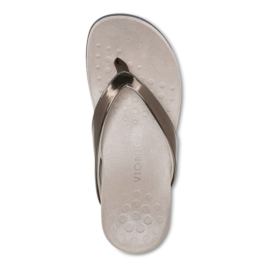 Sandalia Vionic Dillon Toe Post Peltre
