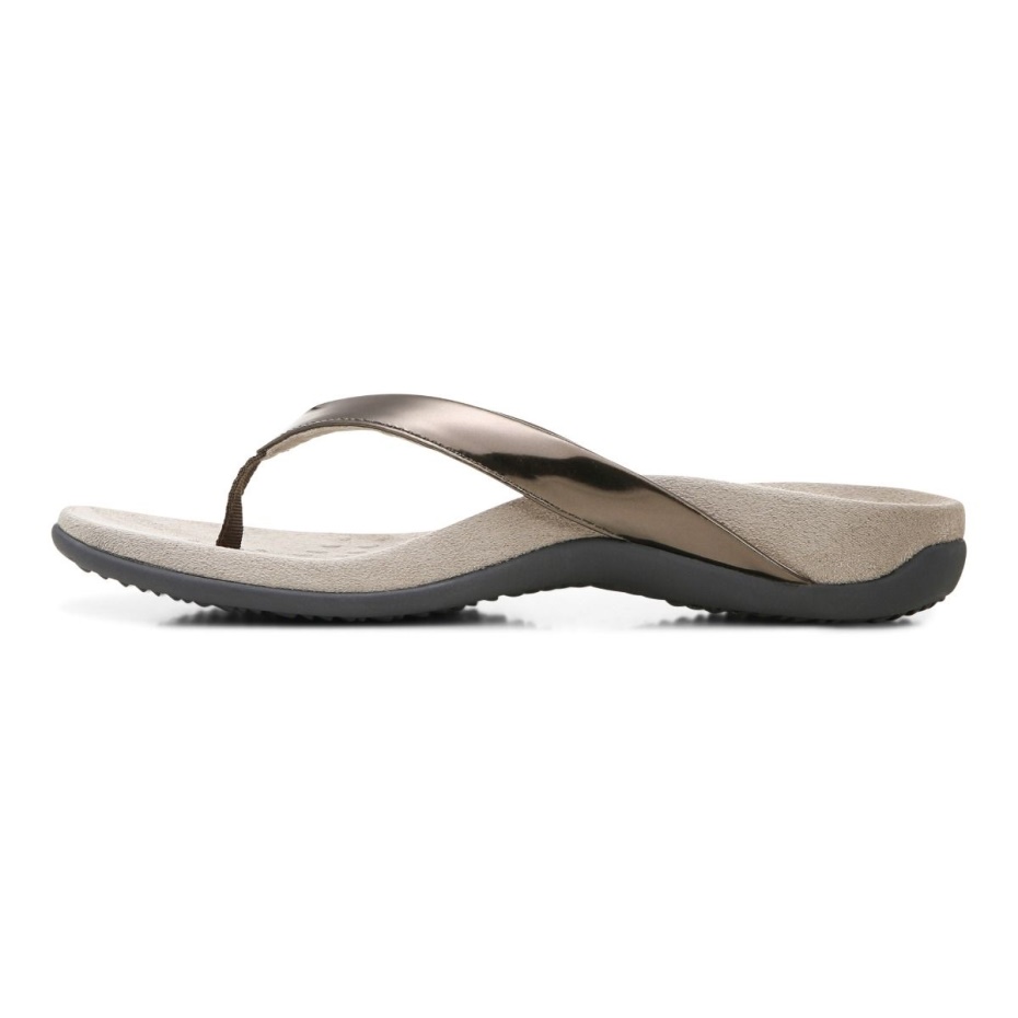 Sandalia Vionic Dillon Toe Post Peltre