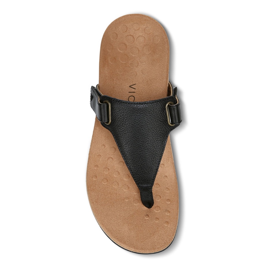 Sandalia Wanda T-strap Negro Vionic