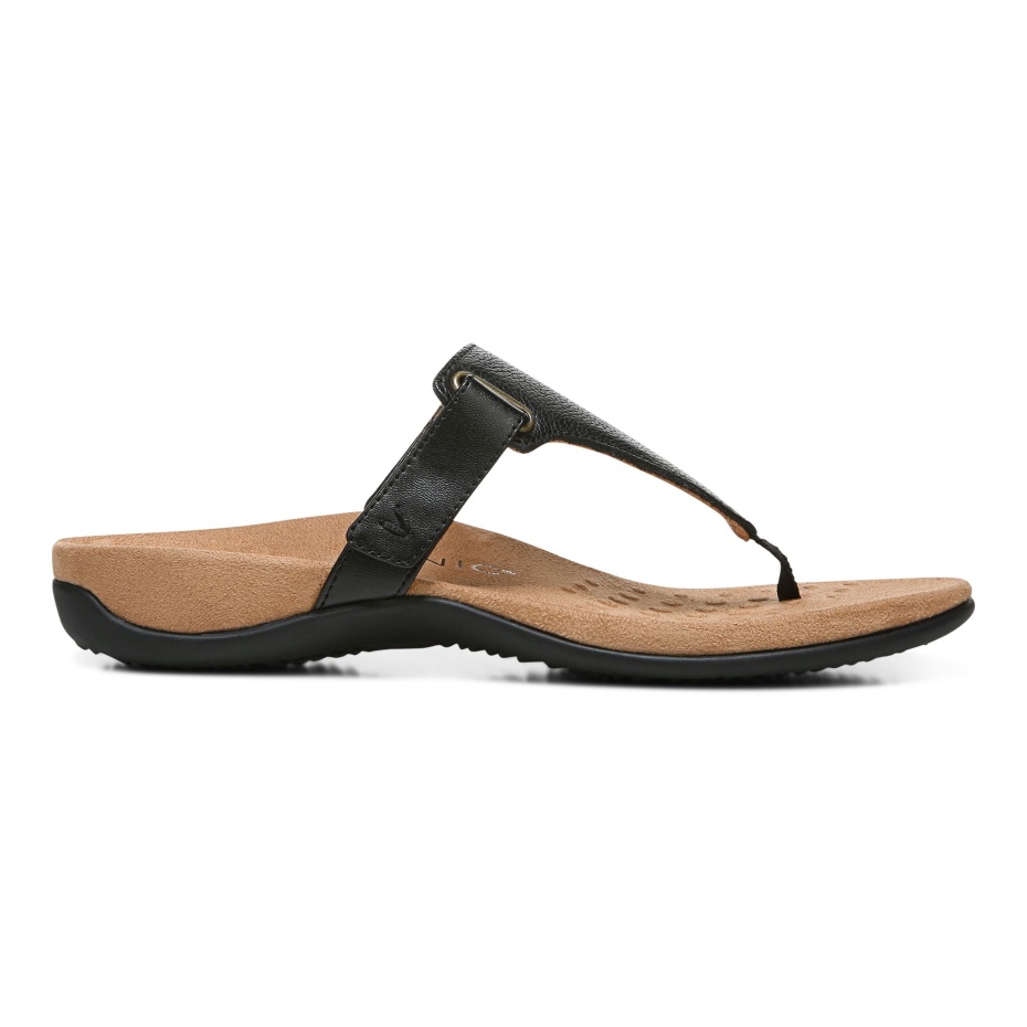 Sandalia Wanda T-strap Negro Vionic