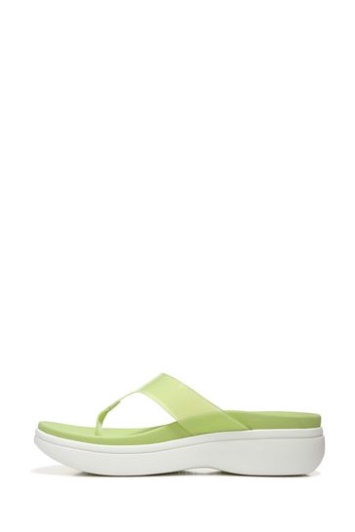 Sandalias Con Cuña Luminosa Verde Vionic