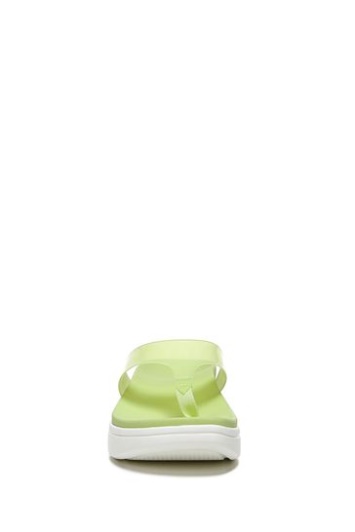 Sandalias Con Cuña Luminosa Verde Vionic