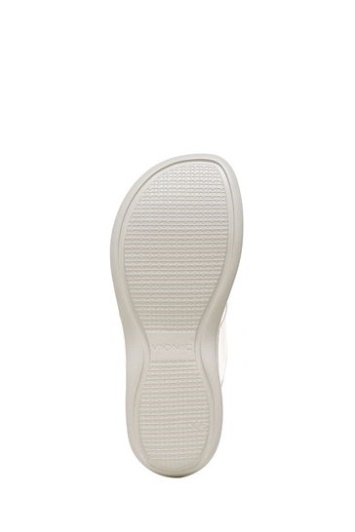 Sandalias De Cuña De Tanga Blancas Luminosas Vionic Moda