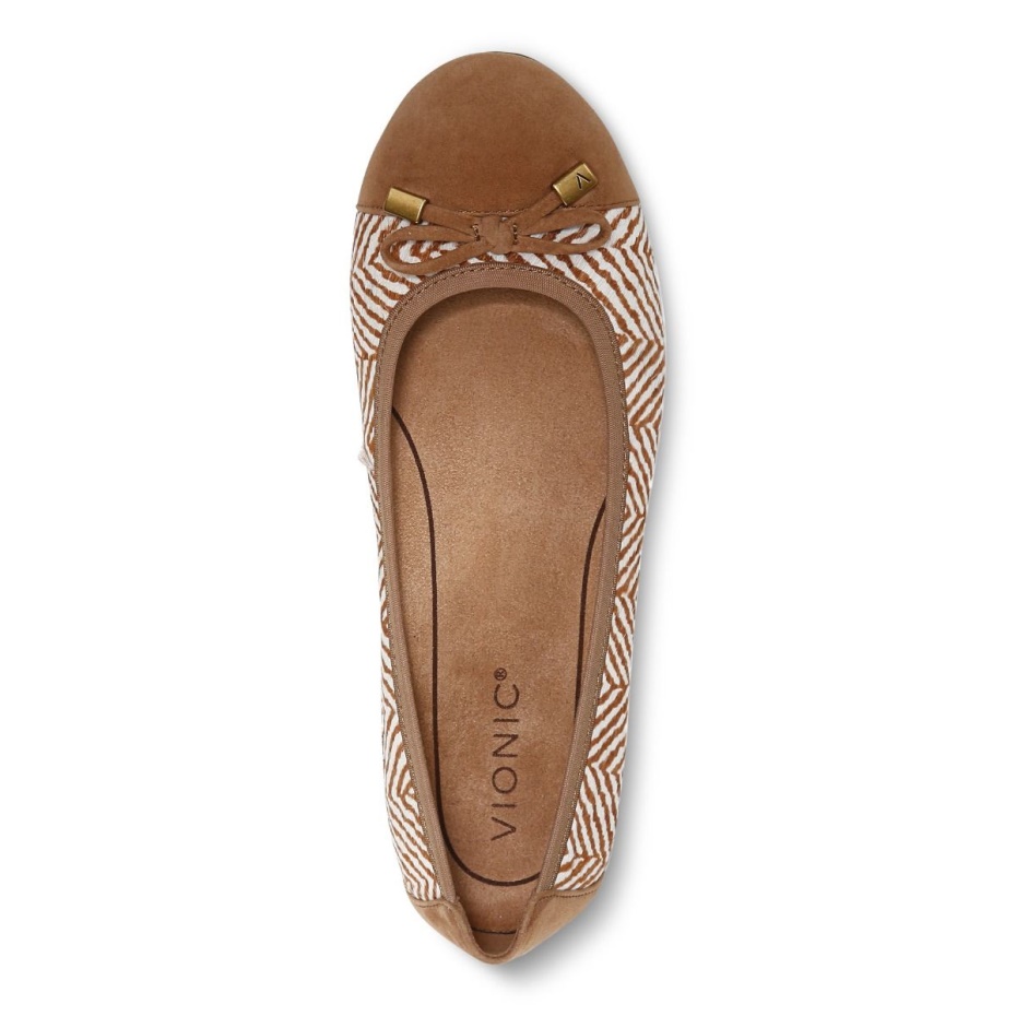 Toffee Crema Minna Ballet Flat Vionic