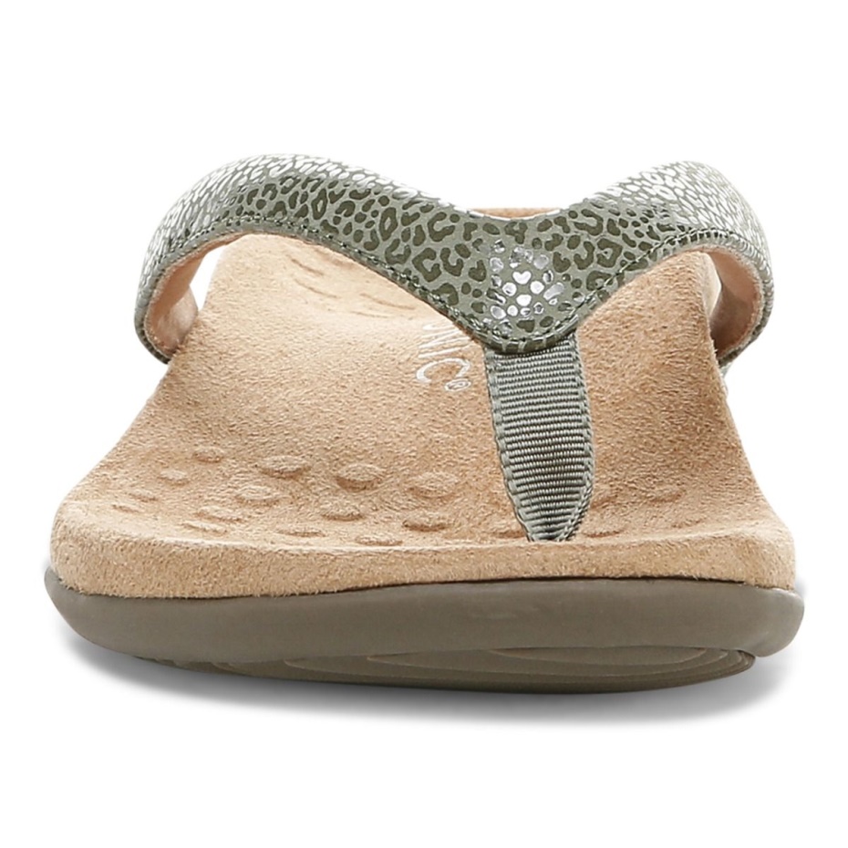 Verde Militar Dillon Toe Post Sandalia Vionic