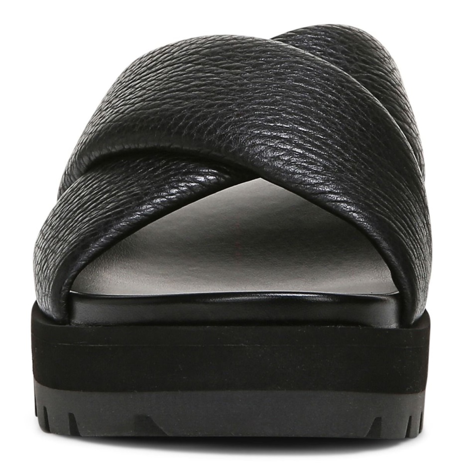 Vesta Flatform Lug Sandalia Vionic Negro