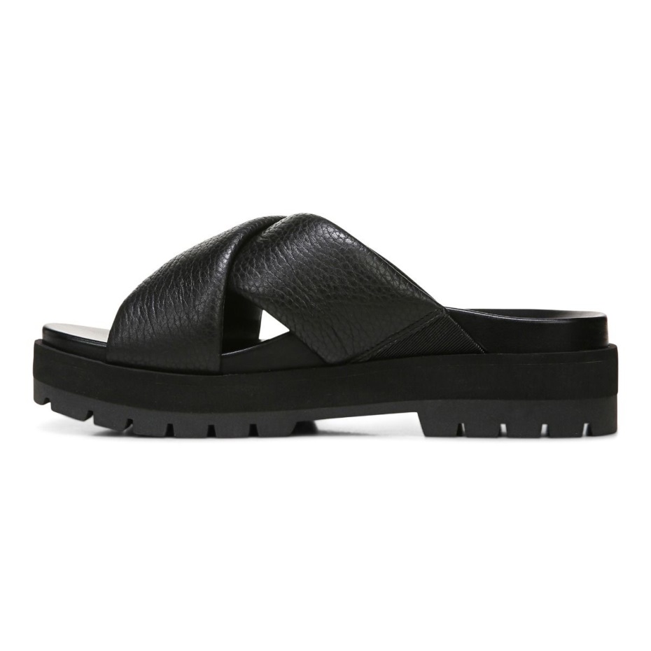 Vesta Flatform Lug Sandalia Vionic Negro