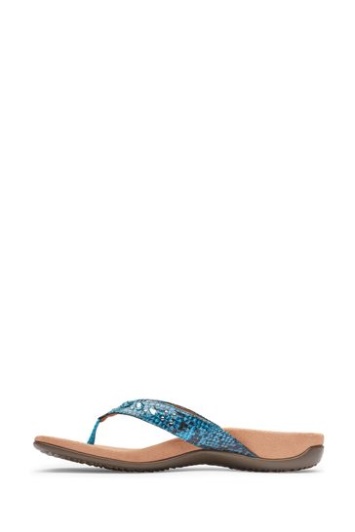 Vionic Azul Agua Sandalias Lucia Thong Toe Post