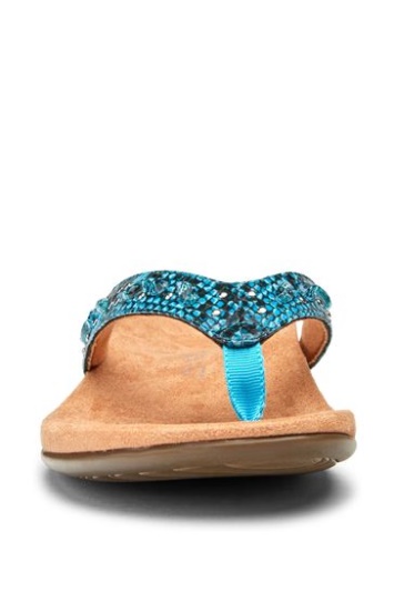 Vionic Azul Agua Sandalias Lucia Thong Toe Post