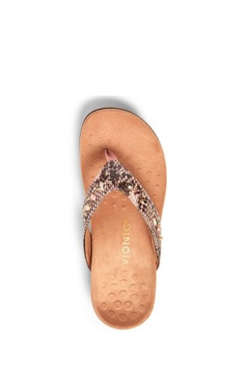 Vionic Camellia Blush Pink Lucia Toe Post Sandalias