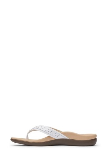Vionic Casandra Toe Post Thong Sandalias Blancas