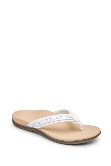 Vionic Casandra Toe Post Thong Sandalias Blancas