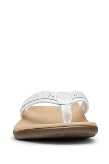 Vionic Casandra Toe Post Thong Sandalias Blancas