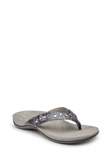 Vionic Gris Pizarra Lucia Thong Toe Post Sandalias
