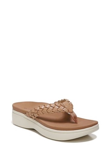 Vionic Kenji Sandalias Marrones Con Cuña